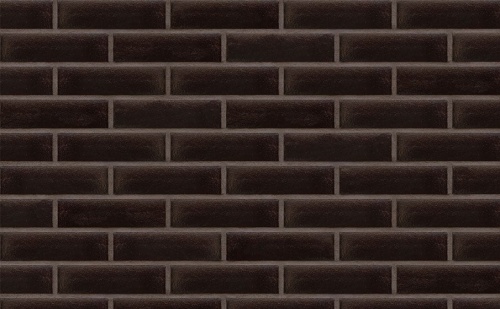 Клинкерная фасадная плитка KING KLINKER Free Art ониксовый черный (17), 250*65*10 мм